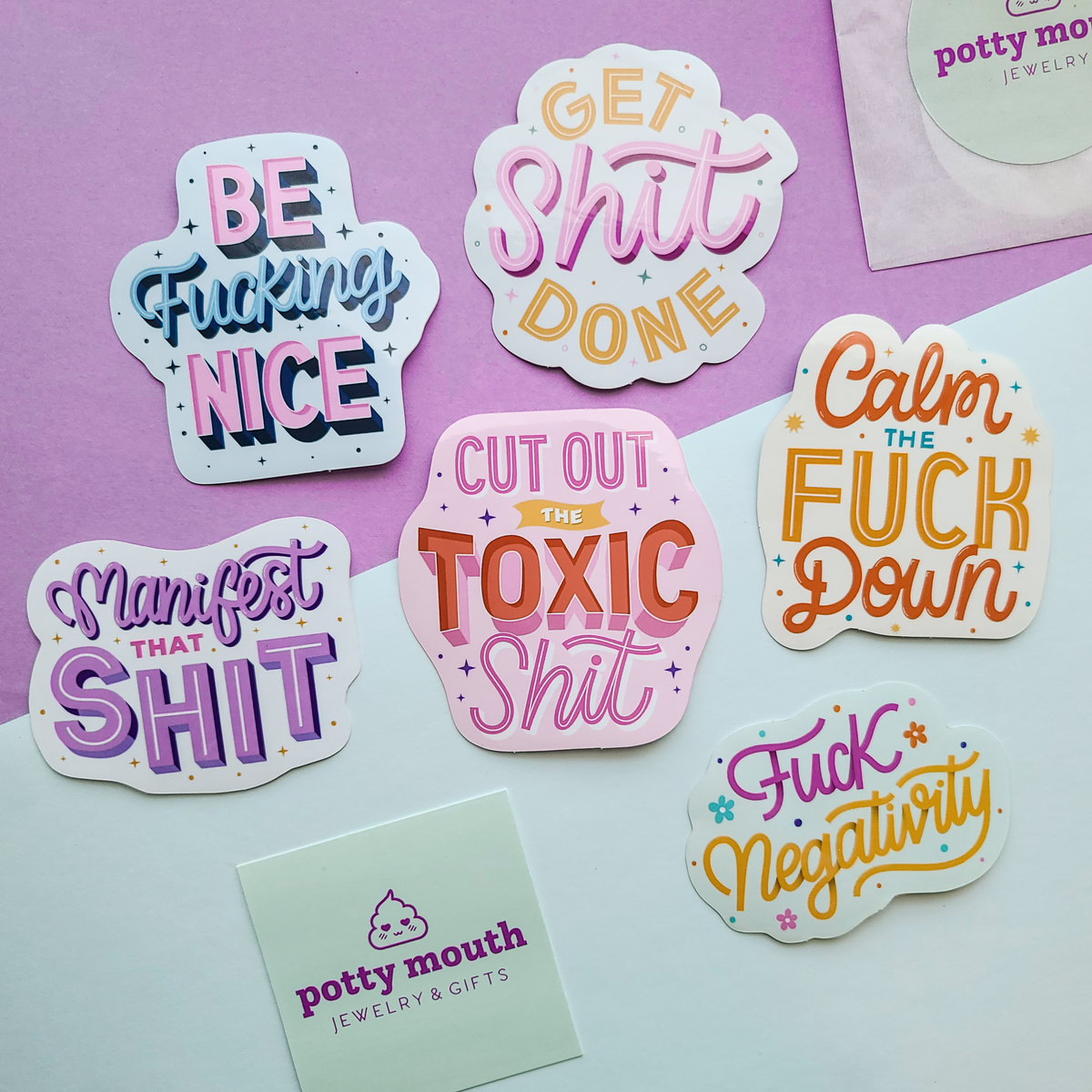 Manifest That Shit Sticker – Potty Mouth Studio