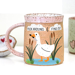 Pre-Order Goose with Knife Mug