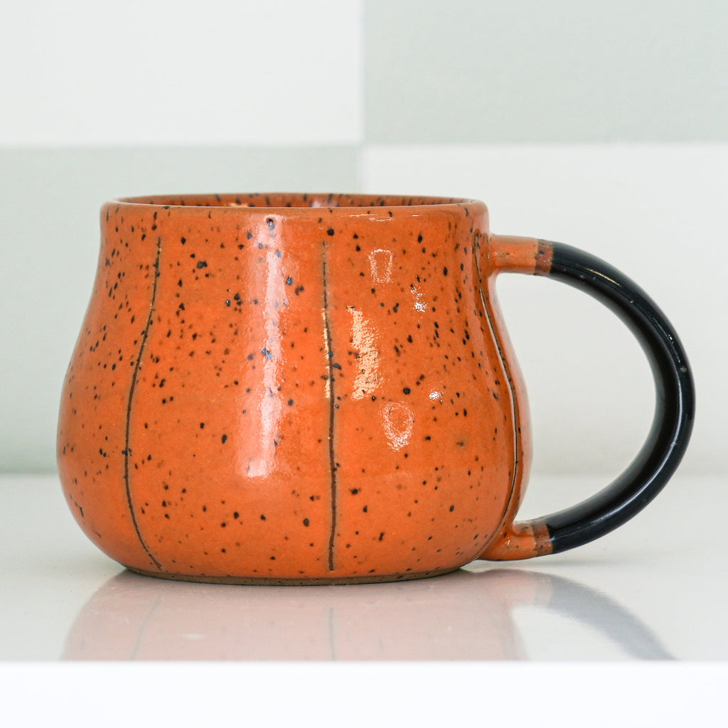 Preorder:orange Love Handmade Ceramic Mug-clay Mug Handmade